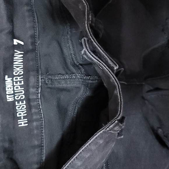 Black ripped jeans hi rise super skinny - Picture 4 of 5